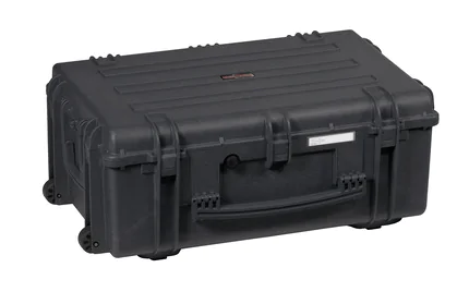 Explorer 7630 Waterproof Case With Wheels - Black - Side View Showing Side Carry Handle